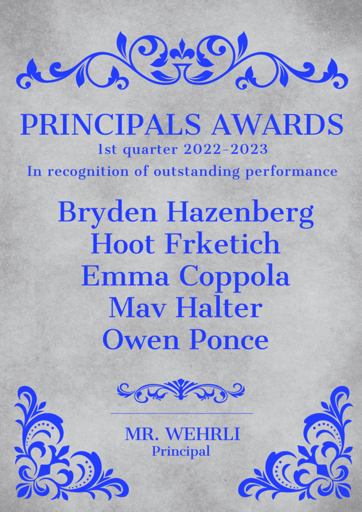 Principals Awards