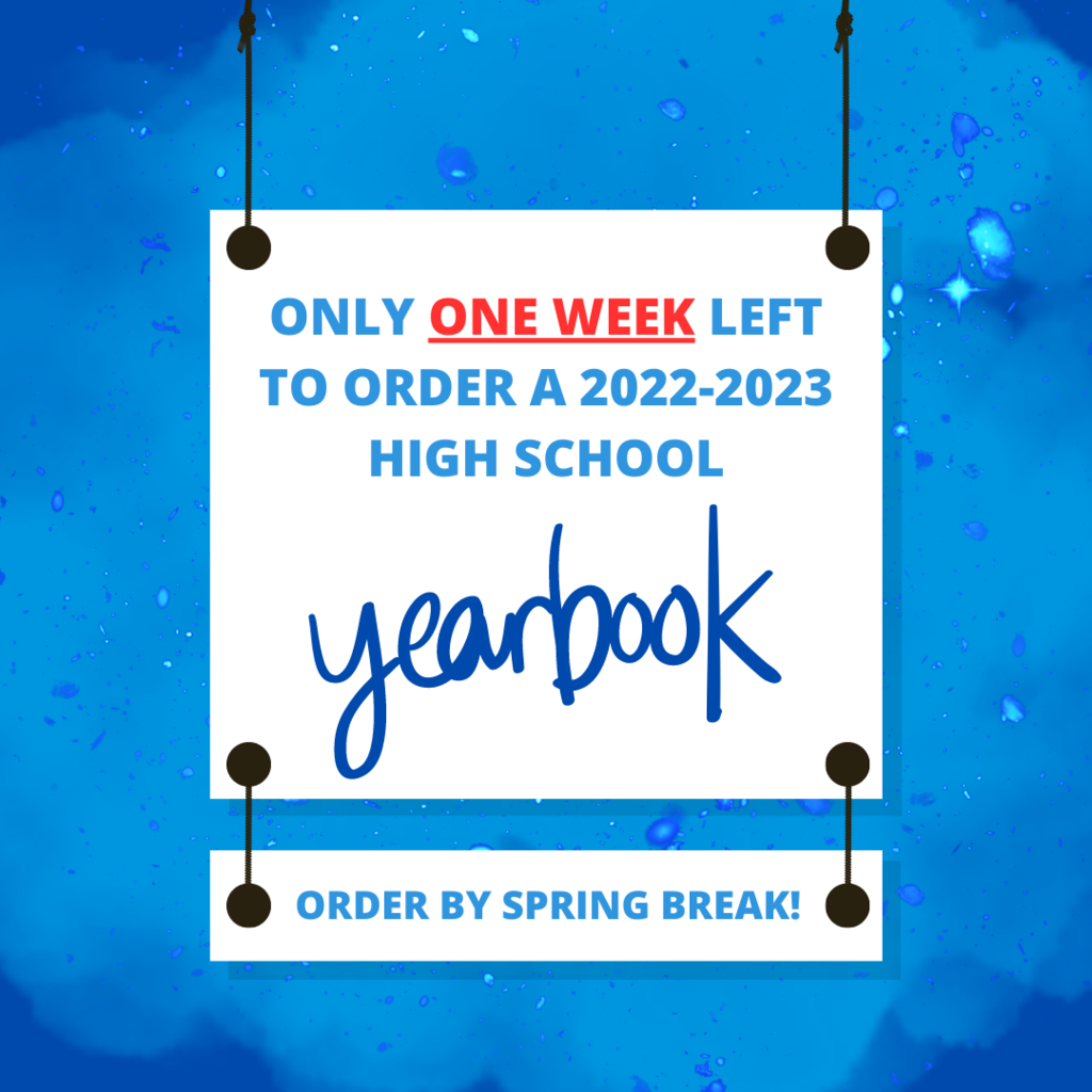 One week to order yearbook